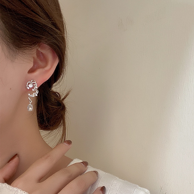 Khuyên Tai Nữ Đính Đá Zircon Thời Trang 2023