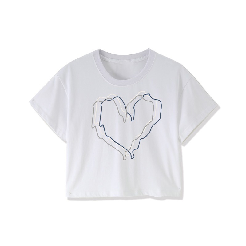 Áo Thun 100% Cotton Tay Ngắn Dáng Ôm Phối Nút Phong Cách Thời Trang Hàn Quốc Mới