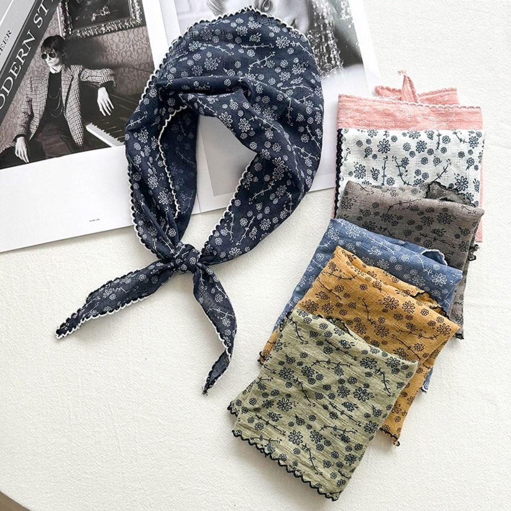 Khăn Quàng Cổ Chống Nắng 26Eddie Hình Tam Giác Phối Ruy Băng Cổ Điển Thanh Lịch Cho Nữ