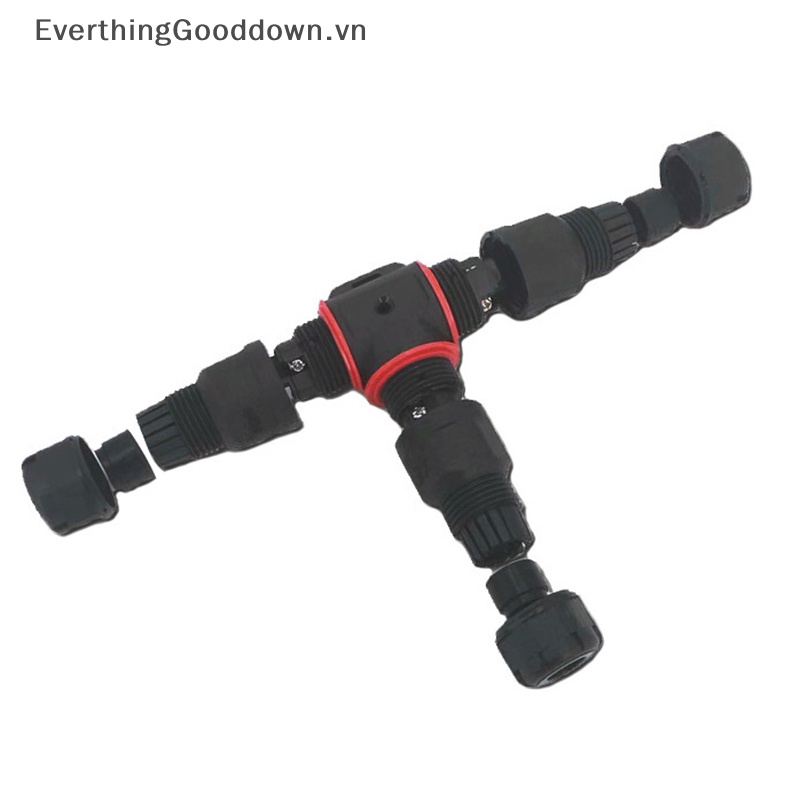 Everthinggooddown Dây Cáp Kết Nối Chữ T IP68 3 Pin 250V 24A Chống Thấm Nước