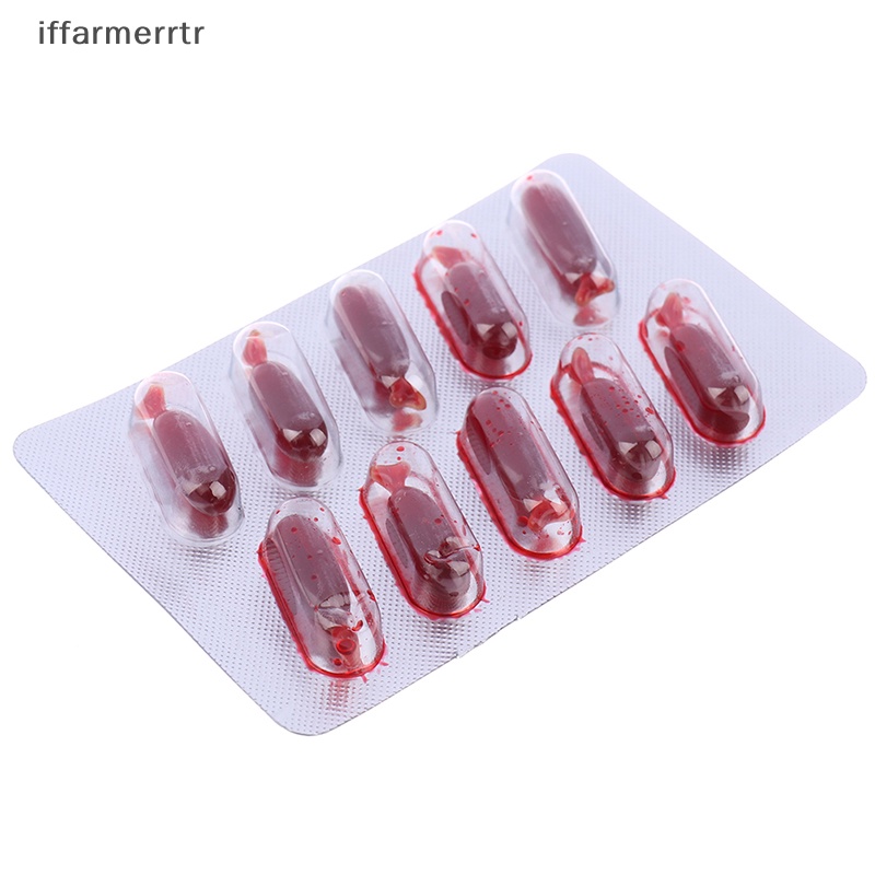 Set 10 Viên Nang Máu Giả Hóa Trang Ma Cà Rồng Cho Halloween