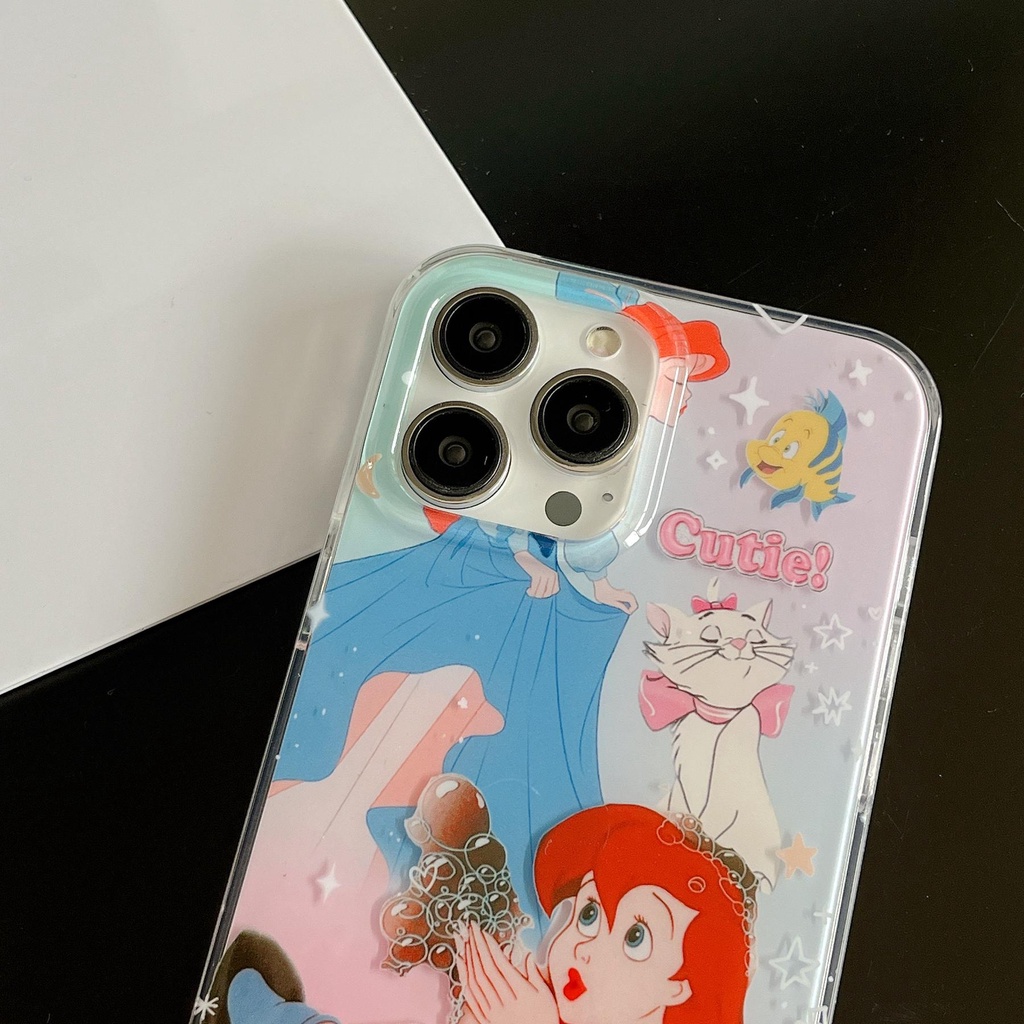 Ốp Điện Thoại Imd TPU Mềm Trong Suốt In Hình Mèo Hoạt Hình Chống Sốc Cho iPhone 14 13 12 11 Pro Max