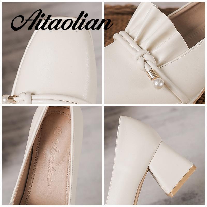 Giày Cao Gót 5cm Da Mềm Thời Trang Cho Nữ