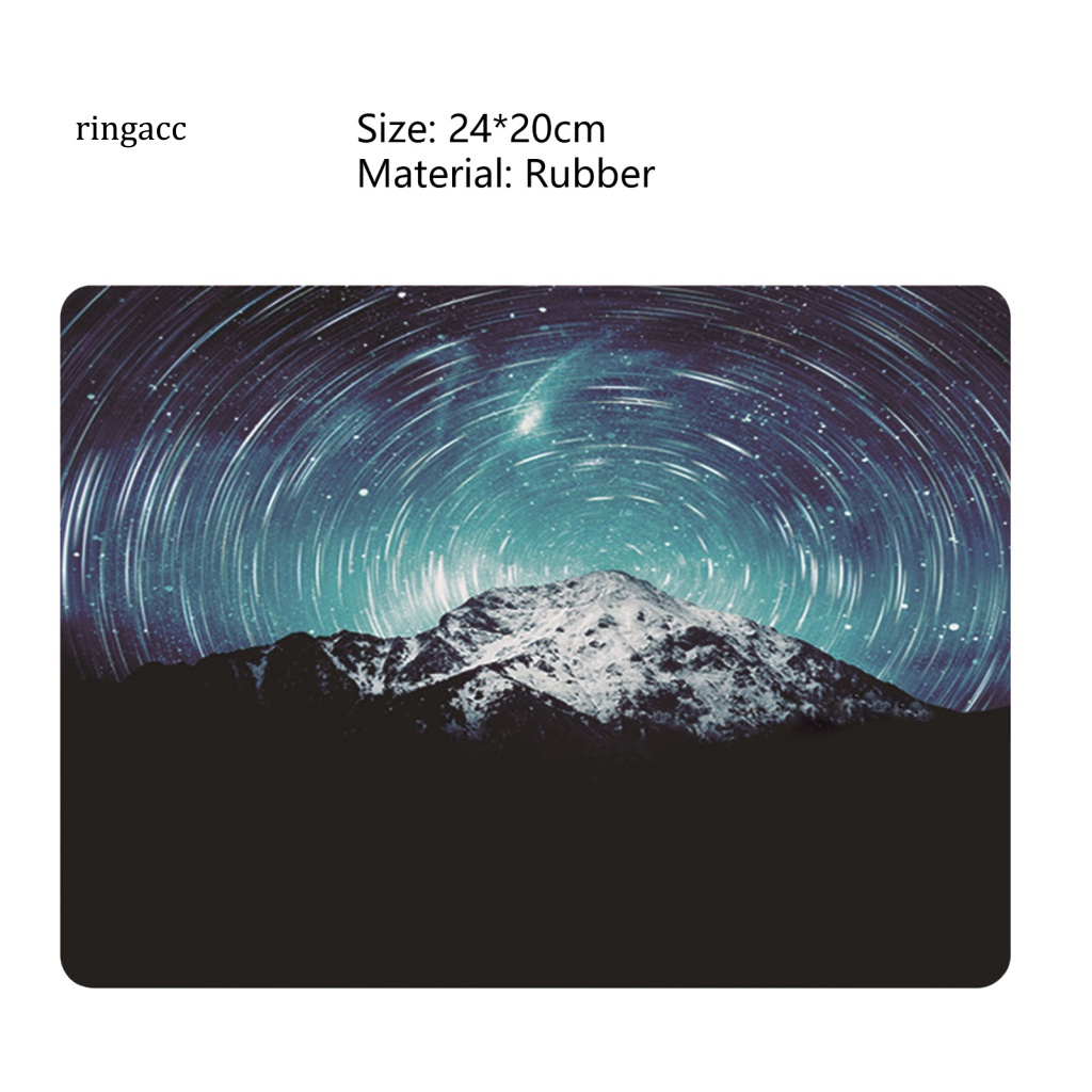 Tấm Lót Chuột RGA Siêu Mỏng Bề Mặt Mịn Chống Trượt Họa Tiết Bầu Trời Sao Dành Cho Laptop