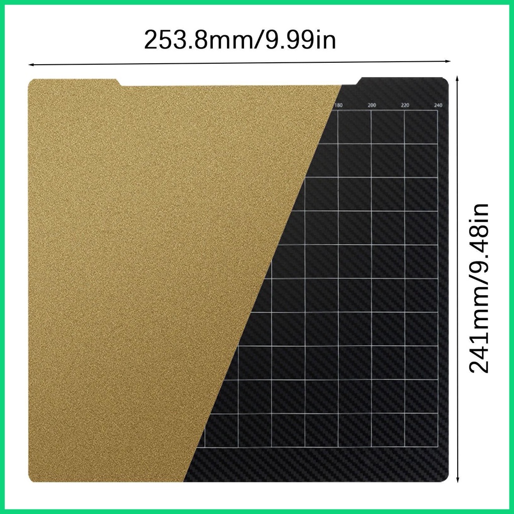 Tấm Thép Hai Mặt Mịn Màng Làm Nóng Máy In PEI Linh Hoạt jiwvn