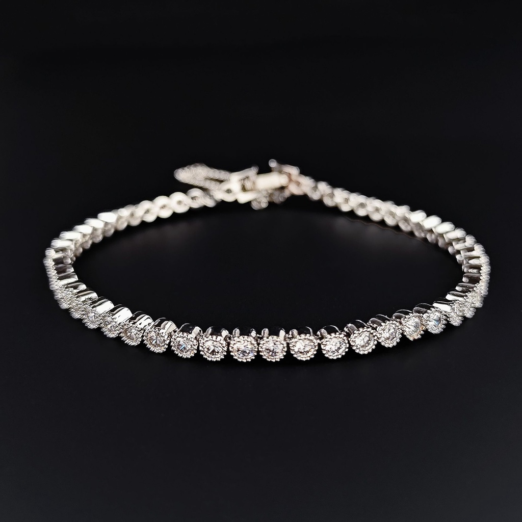 Vòng Tay Tennis Đính Đá Zircon Đơn Giản Thời Trang Cho Nữ