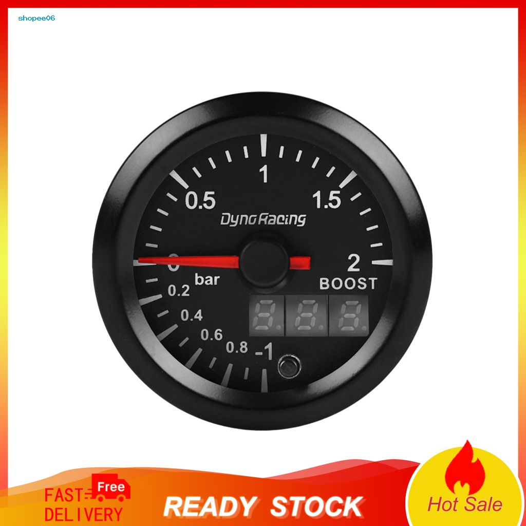 Đồng Hồ Đo Áp Suất Turbo 2 Thanh 52mm 2 inch Chuyên Dụng Cho Xe Hơi