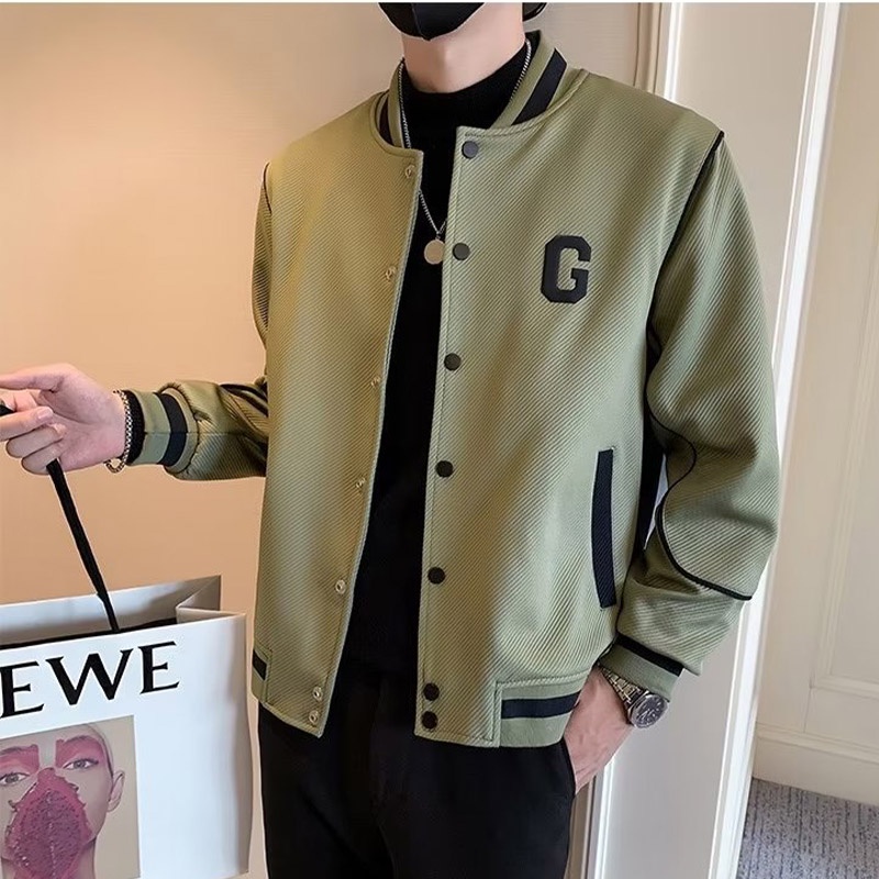 DICHUANGZHE Áo khoác nam dài tay một nút thời trang mùa thu đông, áo khoác đơn giản màu trơn