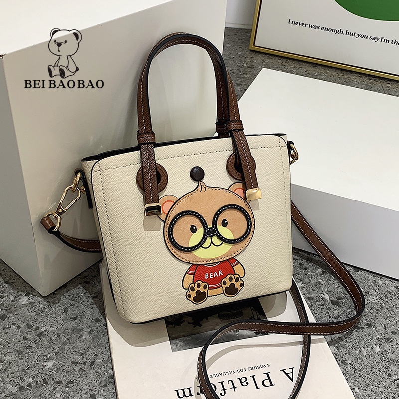 2023 túi xách nữ Bill bear, hình chữ thập, túi đeo chéo nữ, túi đeo vai, dung tích lớn