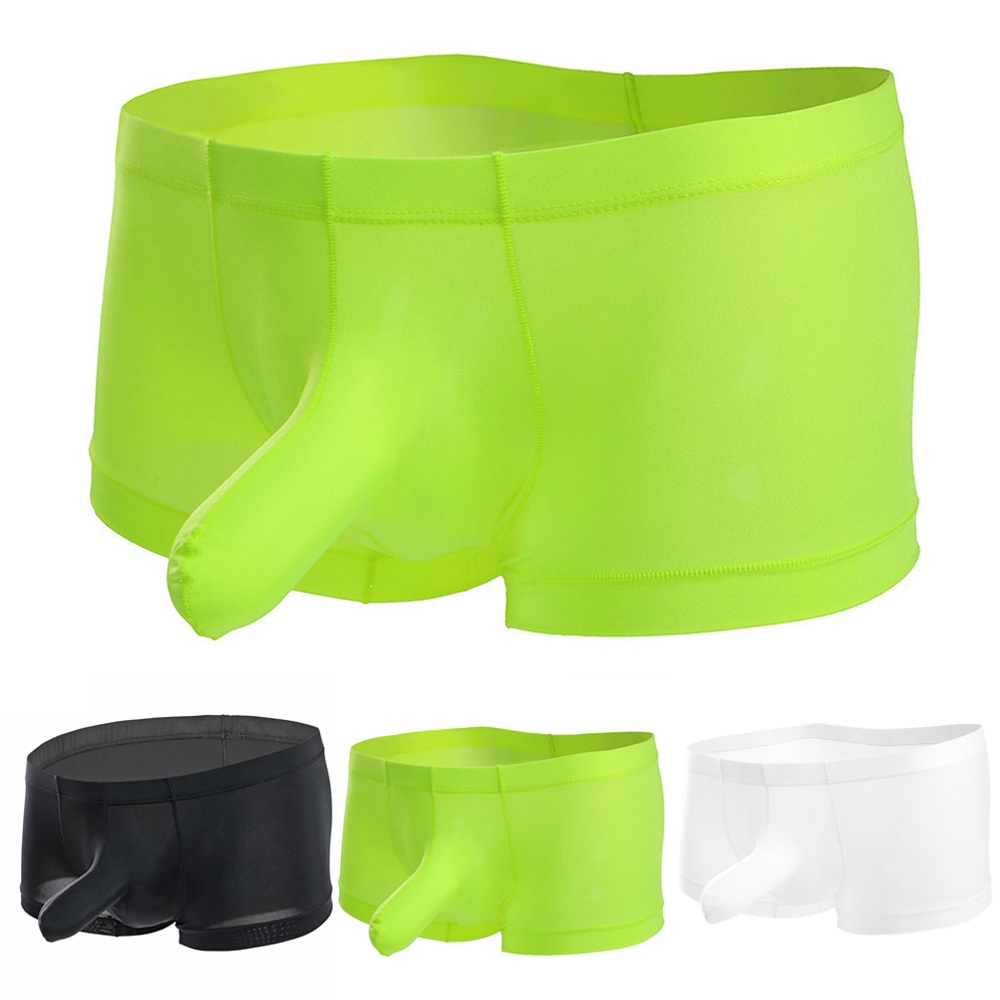 Quần Lót Boxer Vải Lụa Lạnh In Hình Voi Thời Trang Cao Cấp Cho Nam