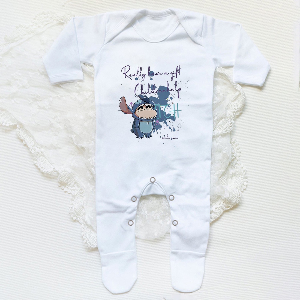 Bộ Áo Liền Quần Ngủ In Hoạt Hình shin chan Dễ Thương Cho Bé Sơ Sinh