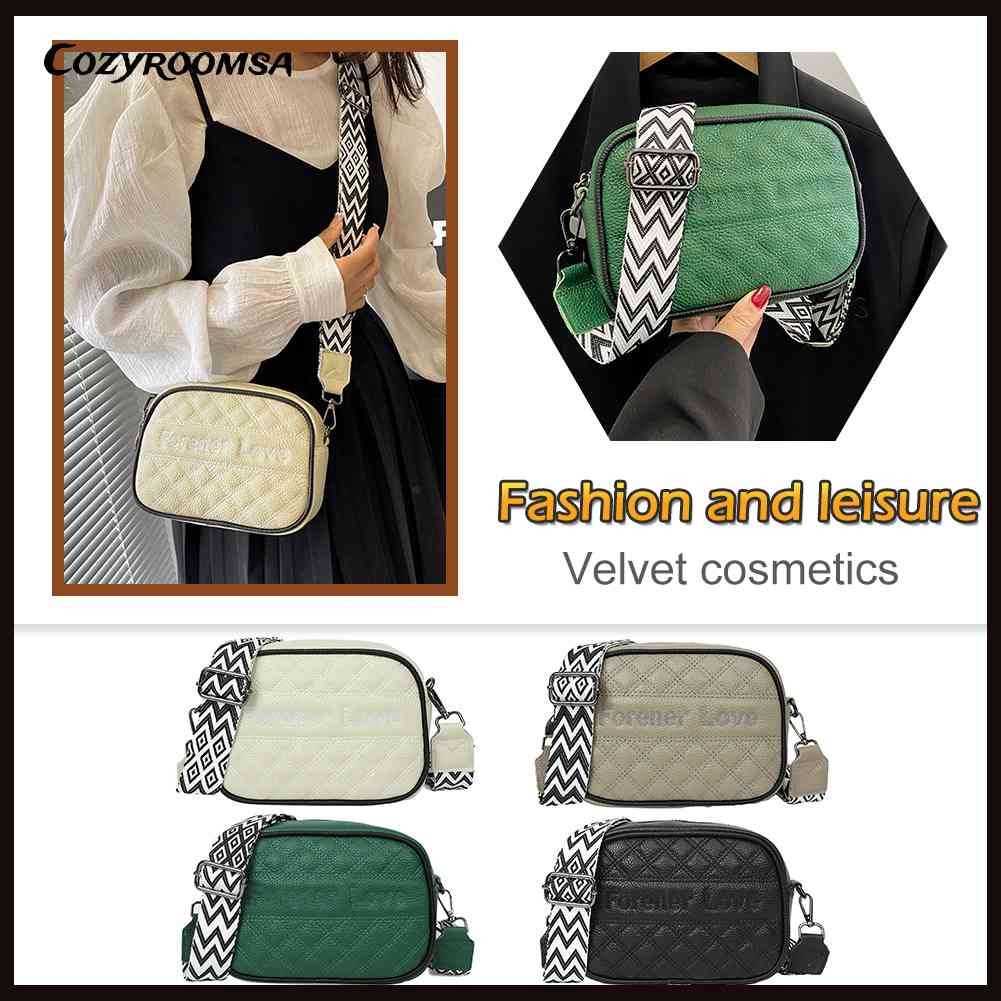 Túi Đeo Chéo Da Bò In Chữ Thời Trang Cho Nữ