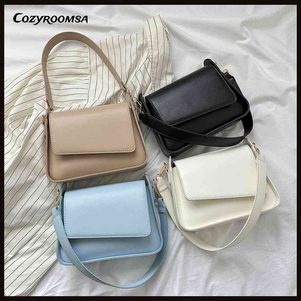 Túi Kẹp Nách Da PU Thiết Kế Đơn Giản Thời Trang Cho Nữ