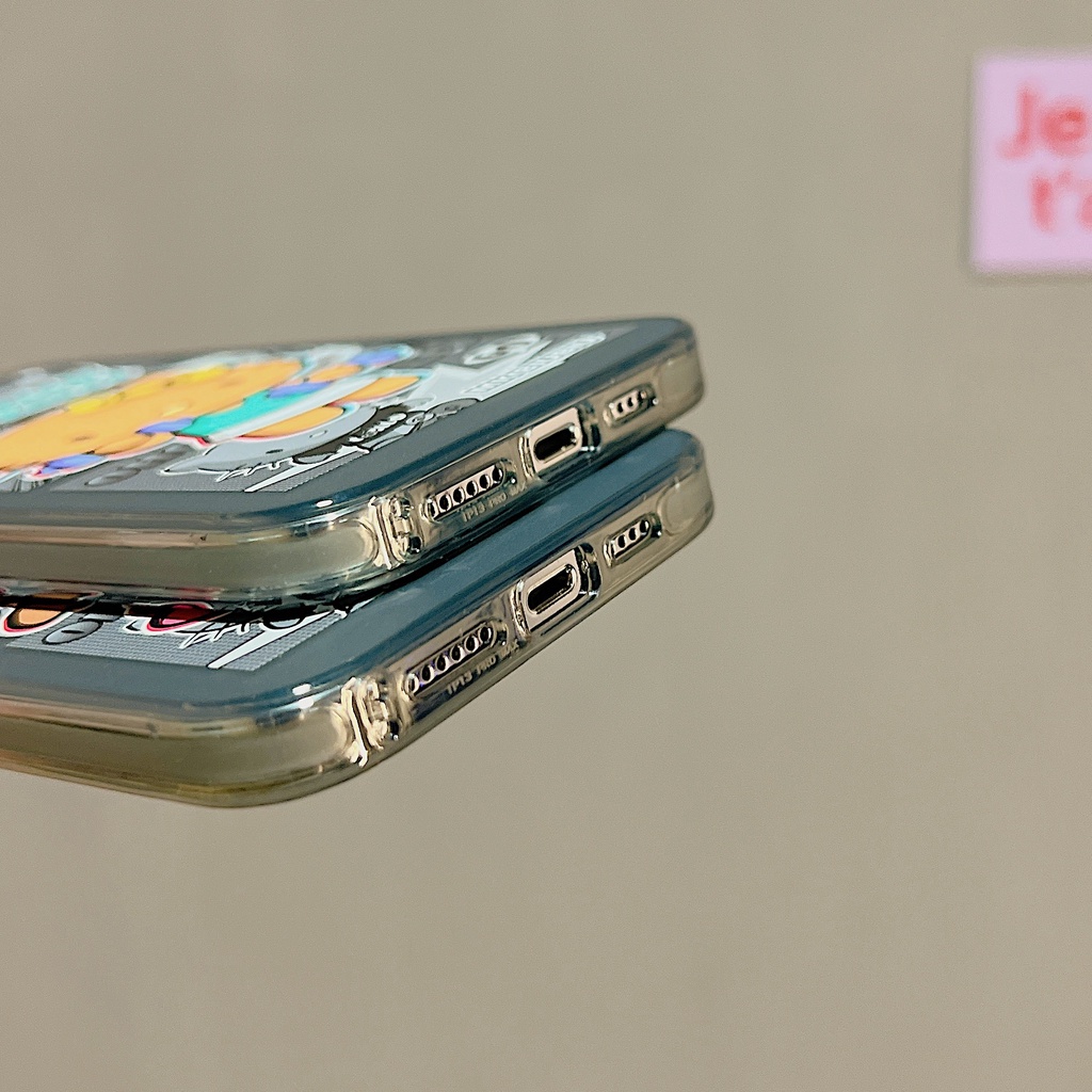 Ốp Điện Thoại TPU Mềm Trong Suốt Hai Mặt Chống Sốc In Hình Mèo Kitty Cho iPhone 11 13 12 14 Pro Max