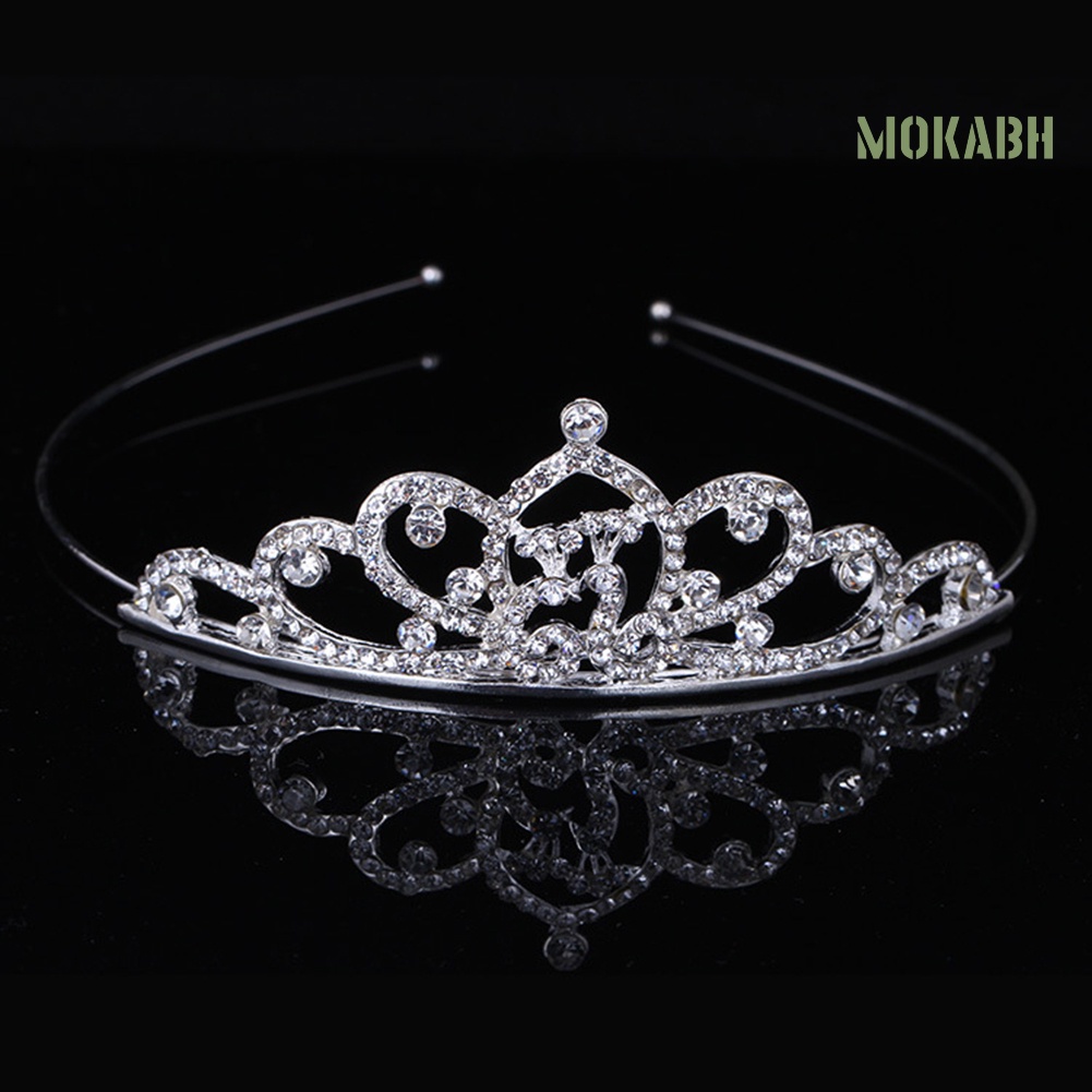 [Mok Abh] Cài Tóc Hình Vương Miện Có Đính Đá Đáng Yêu Cho Bé Gái