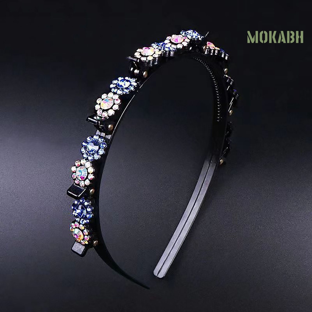 Băng Đô Cài Tóc Bằng Acrylic Đính Đá Lấp Lánh Dễ Thương Chống Trượt Thời Trang Cho Nữ