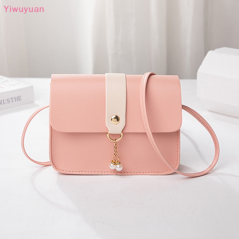 Túi Đeo Chéo Vai Đựng Điện Thoại Đính Ngọc Trai Thời Trang Mới