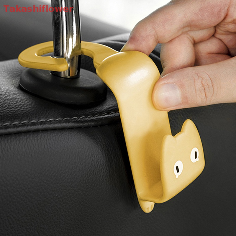 Set 2 Móc Treo Đồ Gắn Sau Ghế Xe Hơi Hình Mèo Dễ Thương