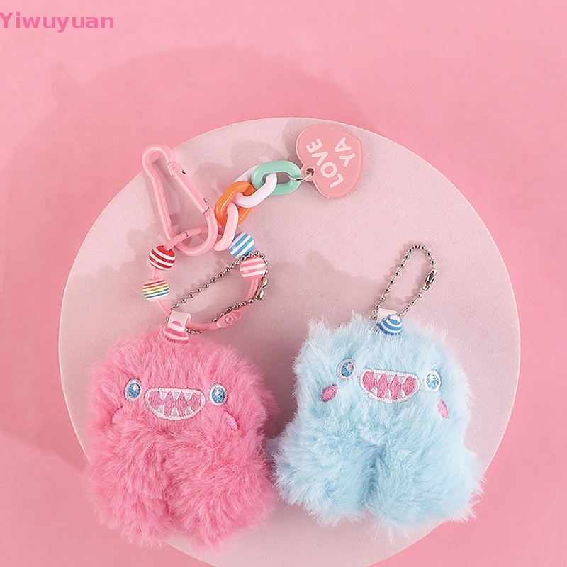 < Yiwuyuan > Móc Khóa Hình Kỳ Lân Lông Xù Nhiều Màu Trang Trí Ba Lô Xe Hơi Ch