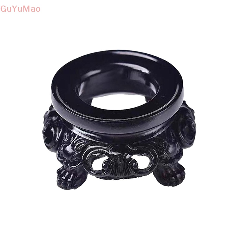 [cxGUYU] Đế Trưng Bày Hạt Pha Lê Tròn Màu Đen Phong Cách Cổ Điển Bằng Nhựa Resin PRTA