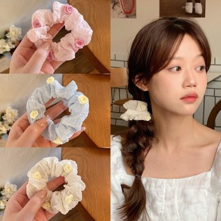 Dây Cột Tóc Cao Su Cỡ Nhỏ In Họa Tiết Hoa Hồng Phong Cách Pháp Tinh Tế Thời Trang Cho Nữ