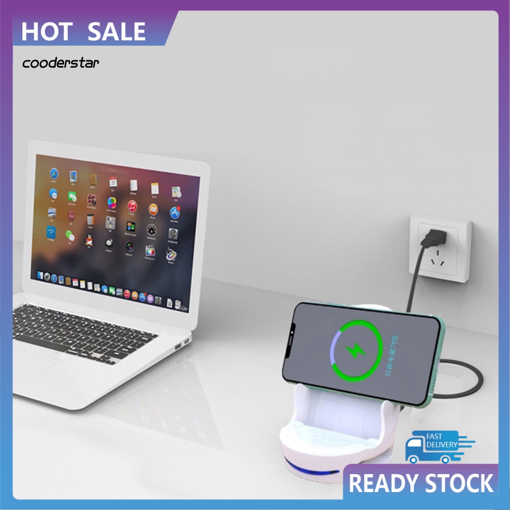 1 Bộ Đế Sạc Không Dây DC 5V / 2A Đa Năng Có Đèn Nền Tiện Dụng