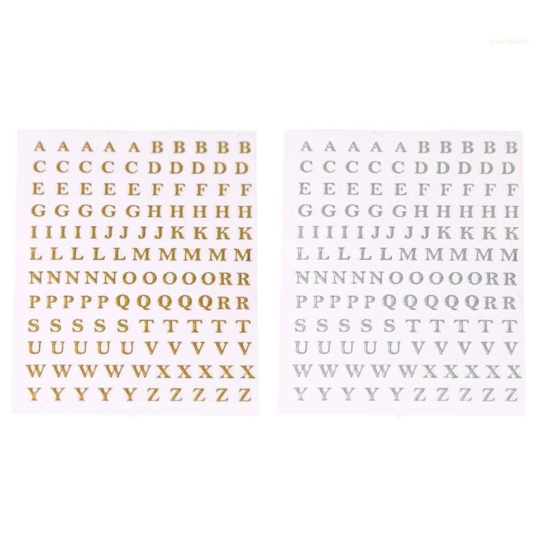 Miếng Dán Trang Trí Bằng Kim Loại In Chữ DIY