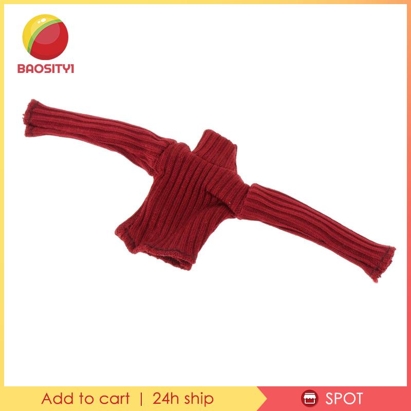 [Baosity1] 1 / 12 Áo Len Đen Làm Thủ Công Cho Búp Bê