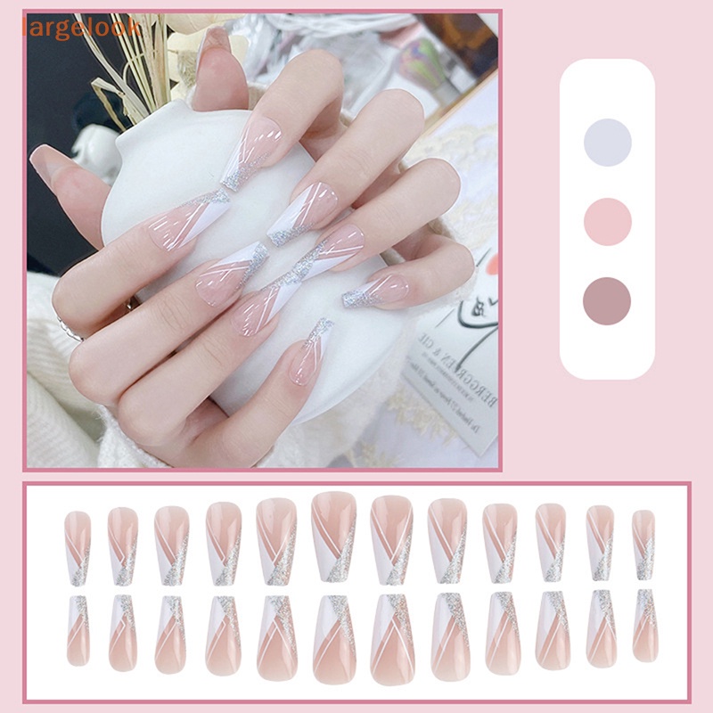 Bộ 24 Móng Tay Giả Múa Ba Lê Dạng Nhấn