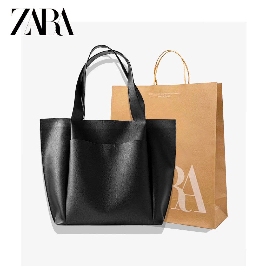 Túi Xách Da Mềm Hiệu ZARA Cỡ Lớn Thiết Kế Đơn Giản Thời Trang Cho Nữ