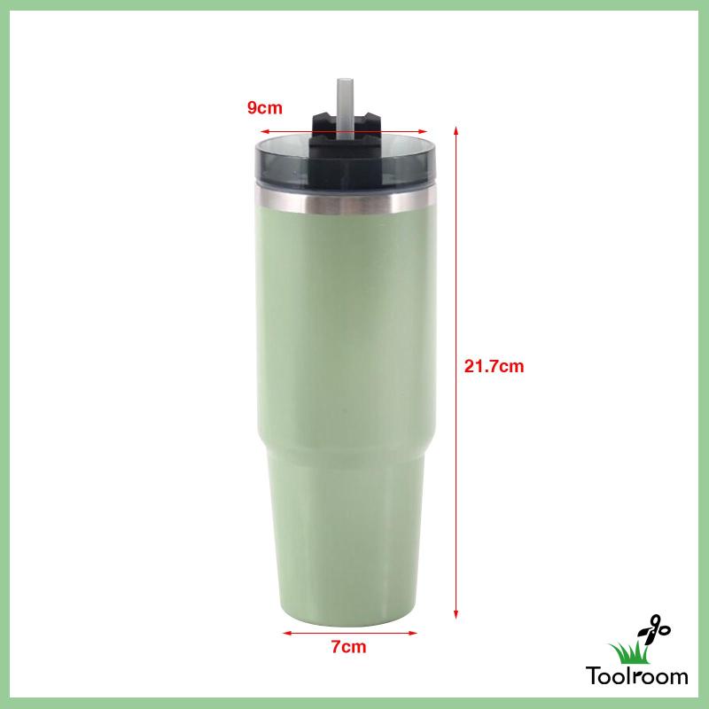 Cốc Uống Nước Có Ống Hút Và Nắp Bằng Thép Không Gỉ Sturdy