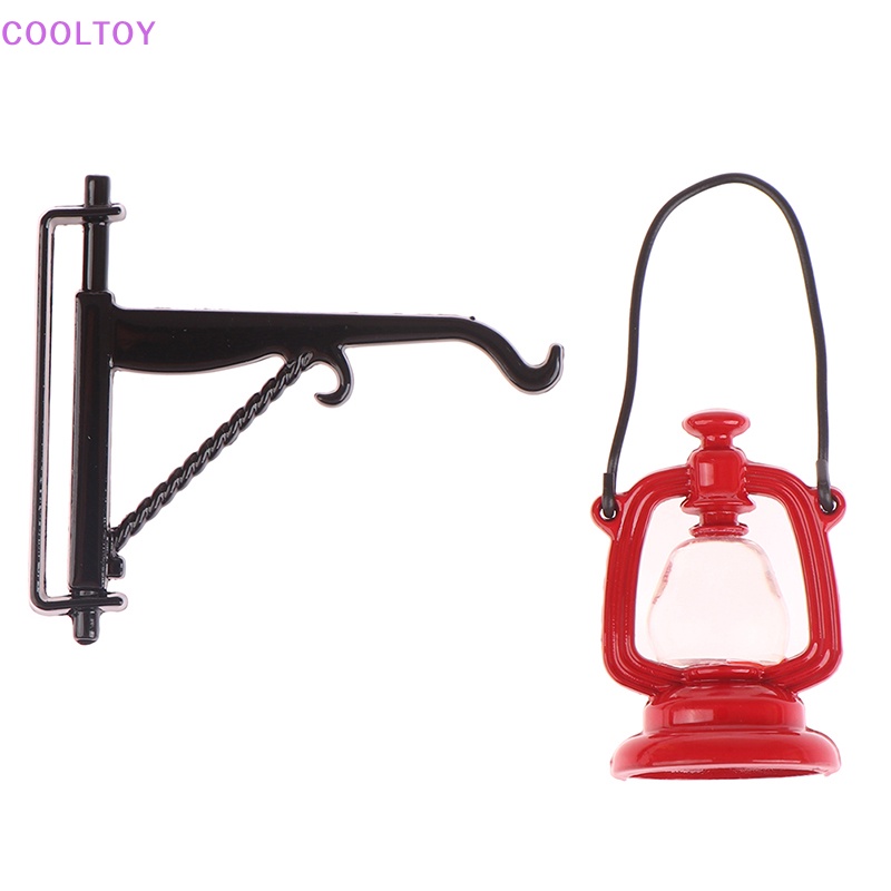 Cooltoy 1 Bộ Đèn Dầu Dầu Trang Trí Nhà Búp Bê 1: 12 Phong Cách Retro Kèm Giá Treo