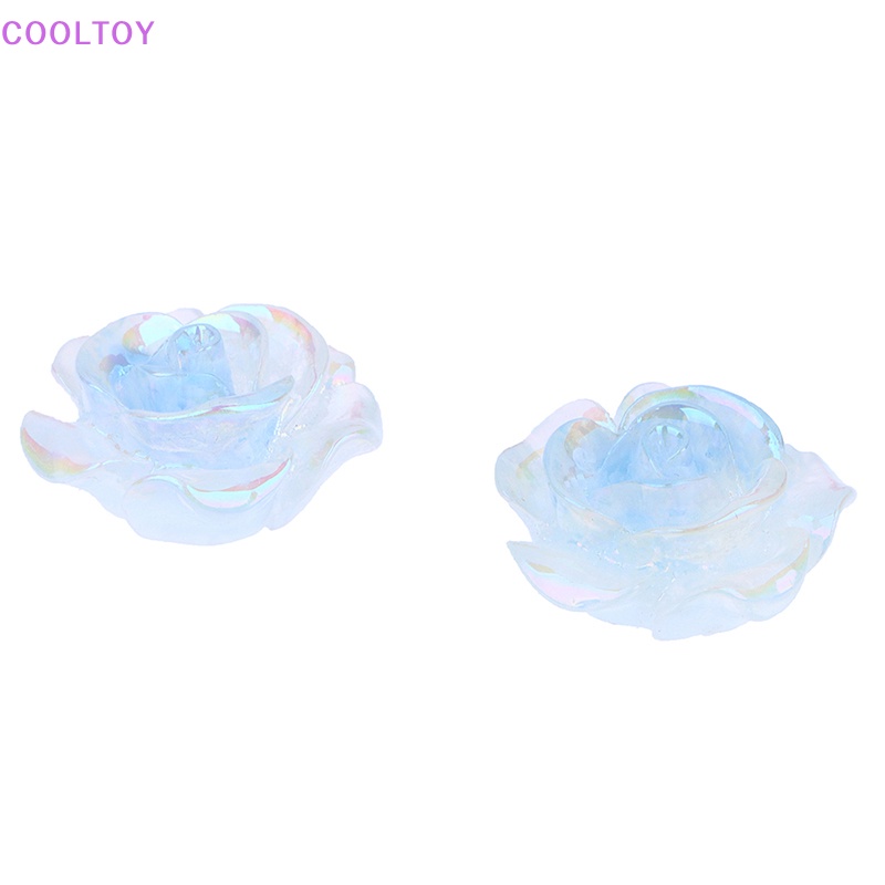 Bộ 2 Mô Hình Hoa Hồng Dạ Quang Mini Bằng Nhựa Resin Trang Trí Nhà Cửa Sân Vườn DIY