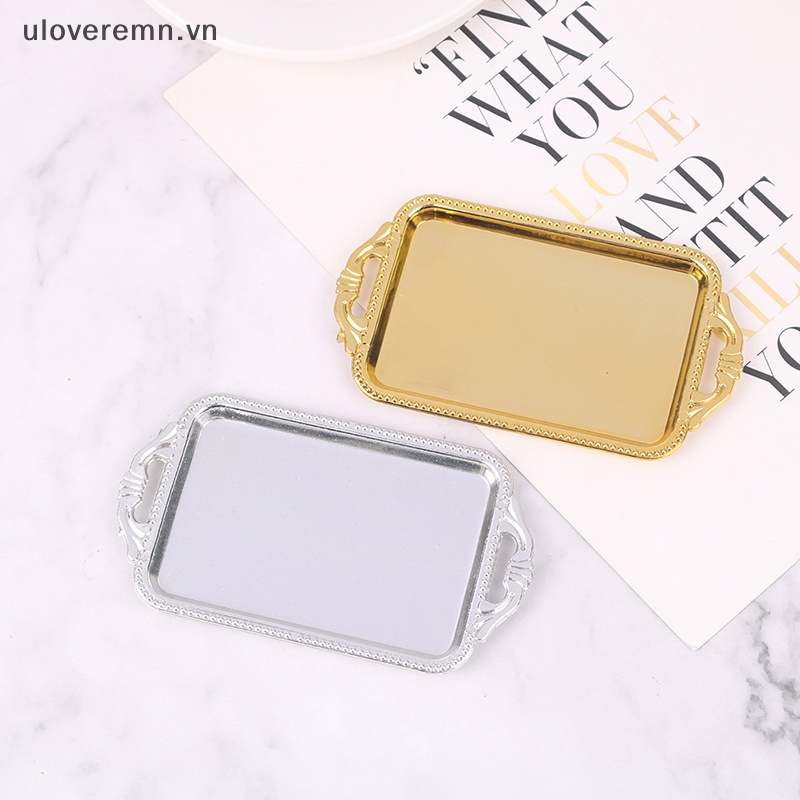 Bộ 2 Khay Trà Mini Bằng Nhựa Trang Trí Nhà Búp Bê