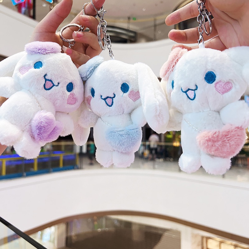 SANRIO Móc Khóa Hình Cinnamoroll Hoạt Hình Nhồi Bông Đáng Yêu