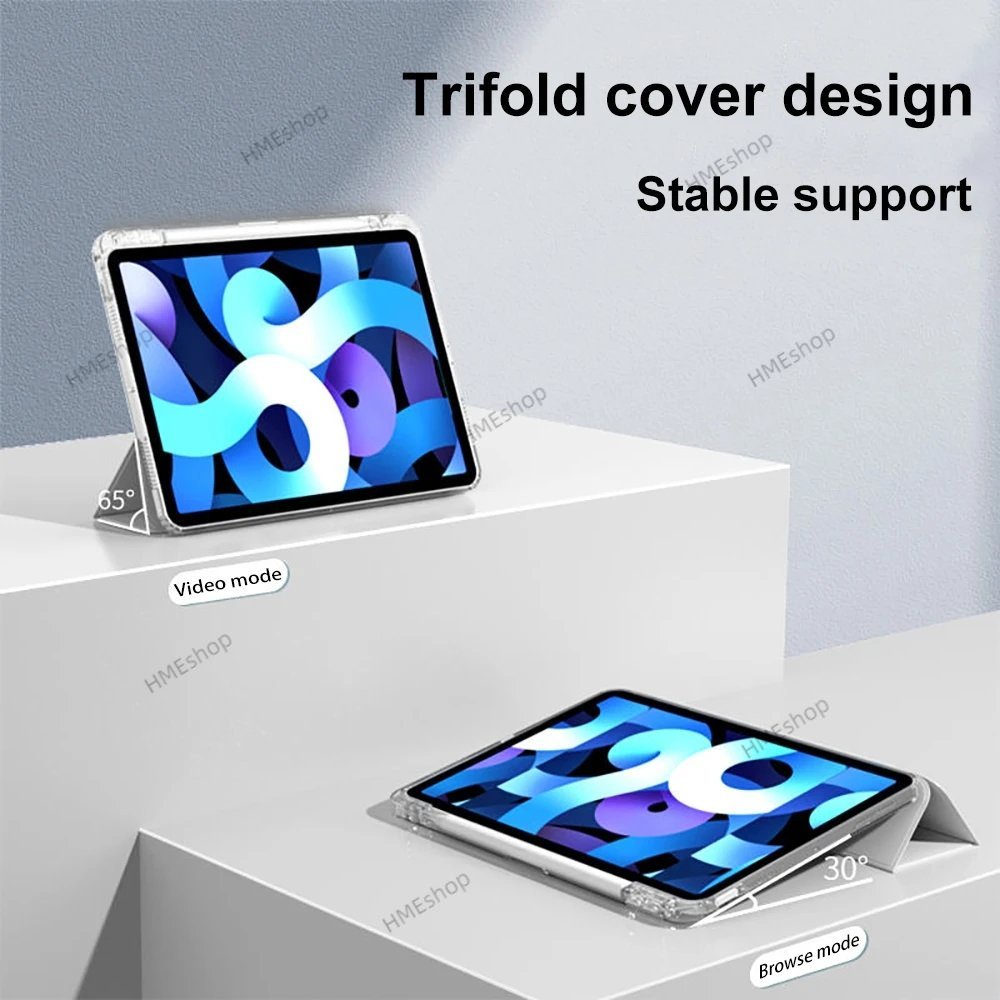 Tri Bao Da pu + pc Cứng Cho ipad pro 12.9 2022 2021 2020 2018 pro11 10th 10.9 air 5 4 10.9 10.2 9th 8th 7th air 2 1 9.7 mini 6 Giá Đỡ
