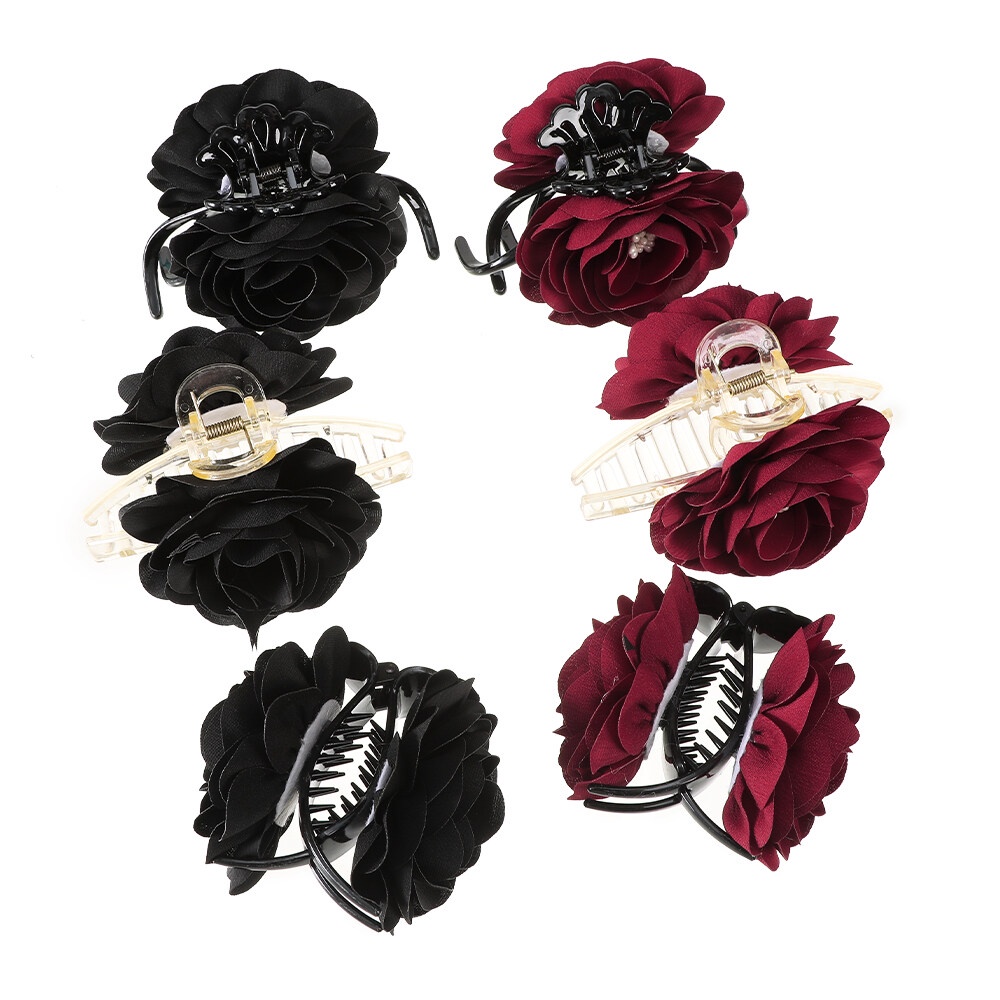 Kẹp Tóc Đính Hạt Nhiều Bông Hoa Phong Cách Đơn Giản Cho Nữ