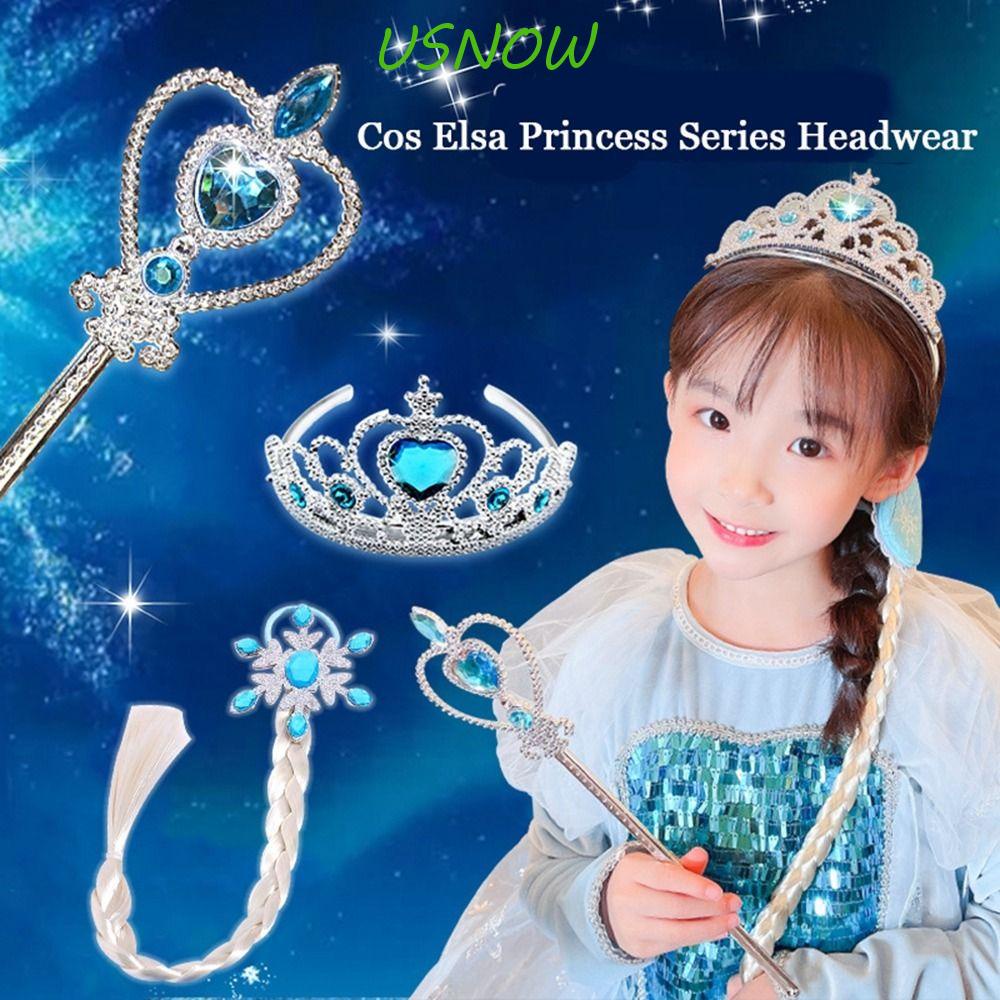 Băng Đô Cài Tóc Giả Thắt Bím Hóa Trang Hình Vương Miện Phong Cách Hàn Quốc Dễ Thương Cho Bé Gái