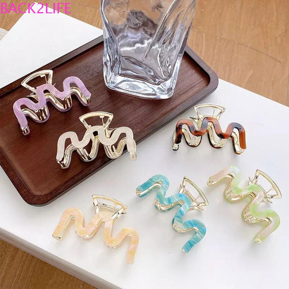 Kẹp Tóc Đuôi Ngựa Hình Chữ M Bằng Axit Acetic Đơn Giản Sáng Tạo Dành Cho Bạn Nữ BACK2LIFE