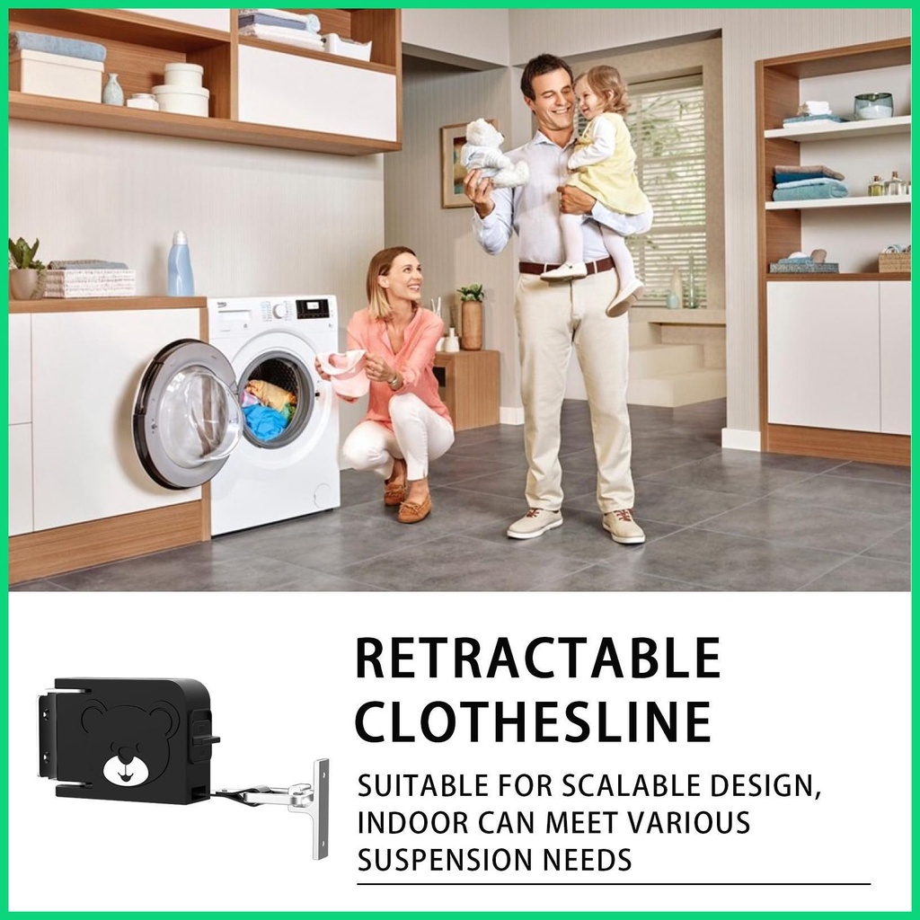 Dây Phơi Quần Áo Ngoài Trời Chịu Tải Nặng Có Thể Thu Gọn Tiện Dụng