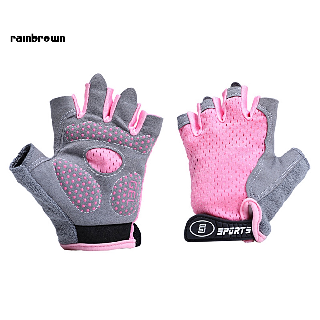 1 Đôi Găng Tay Nửa Ngón Bằng Da Giả Chống Trượt Cho Bé