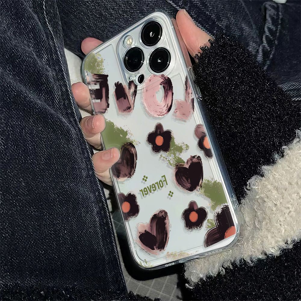 ✅Ốp Điện Thoại Mềm Chống Sốc Họa Tiết Hoa Đơn Giản Cho Iphone 14pro 78MaxPlus116Iniphone1213 7SGR