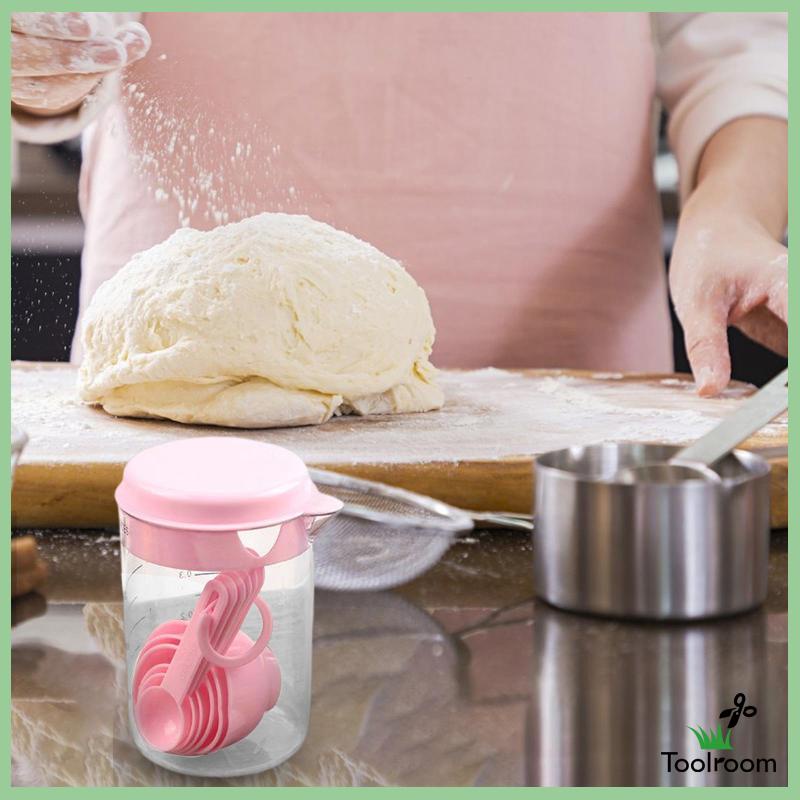 Bộ 7 Cốc Đo Lường Kèm Muỗng Đo Lường Sử Dụng Cho Trà Sữa Bột