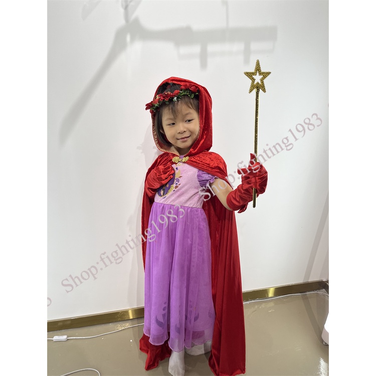 Áo Choàng Hóa Trang Cô Bé Quàng Khăn Đỏ Bằng Vải Cotton Cho Bé