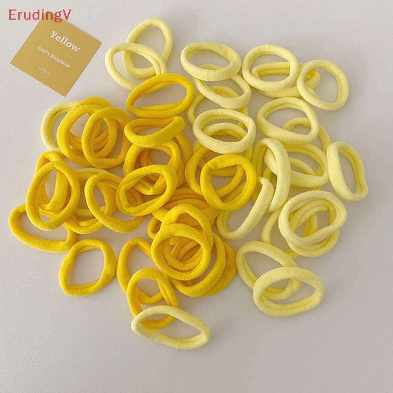 Hộp 50 Dây Buộc Tóc Màu Trơn Co Giãn Tốt Thời Trang