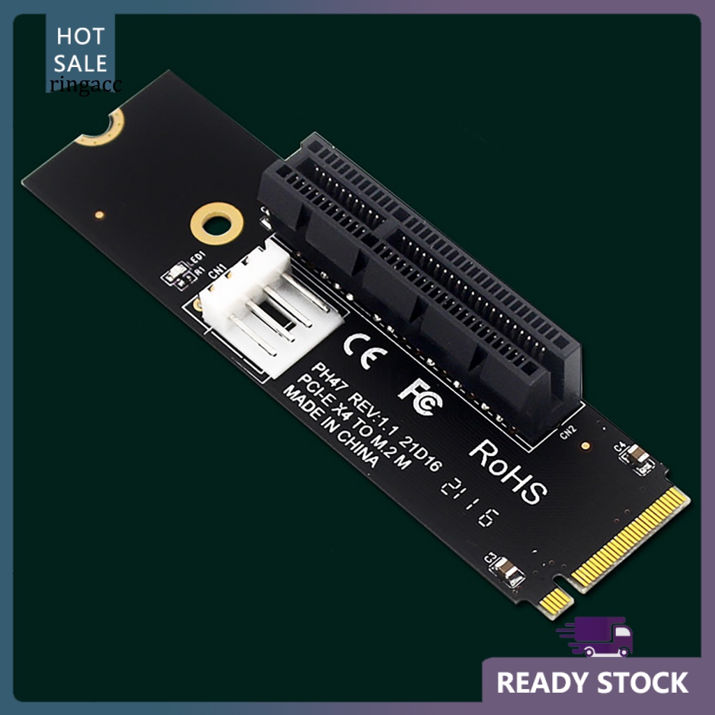 Card Mở Rộng RGA Tốc Độ Cao M.2 SSD NGFF Sang PCI-E X4 Kèm Dây Cáp Cho Máy Tính