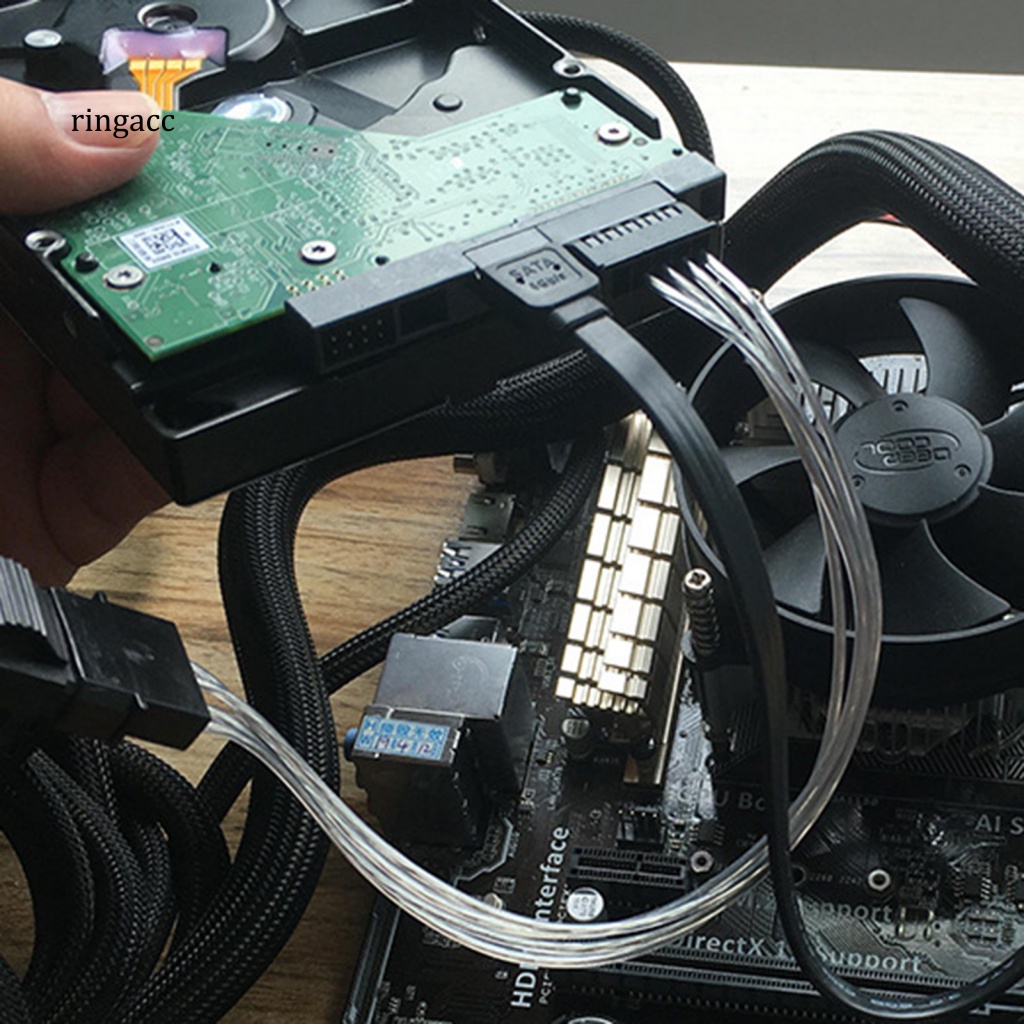 Dây Cáp Nguồn 19cm IDE 4Pin Male Sang 3 Port SATA Female Chuyên Dụng Cho Ổ Cứng