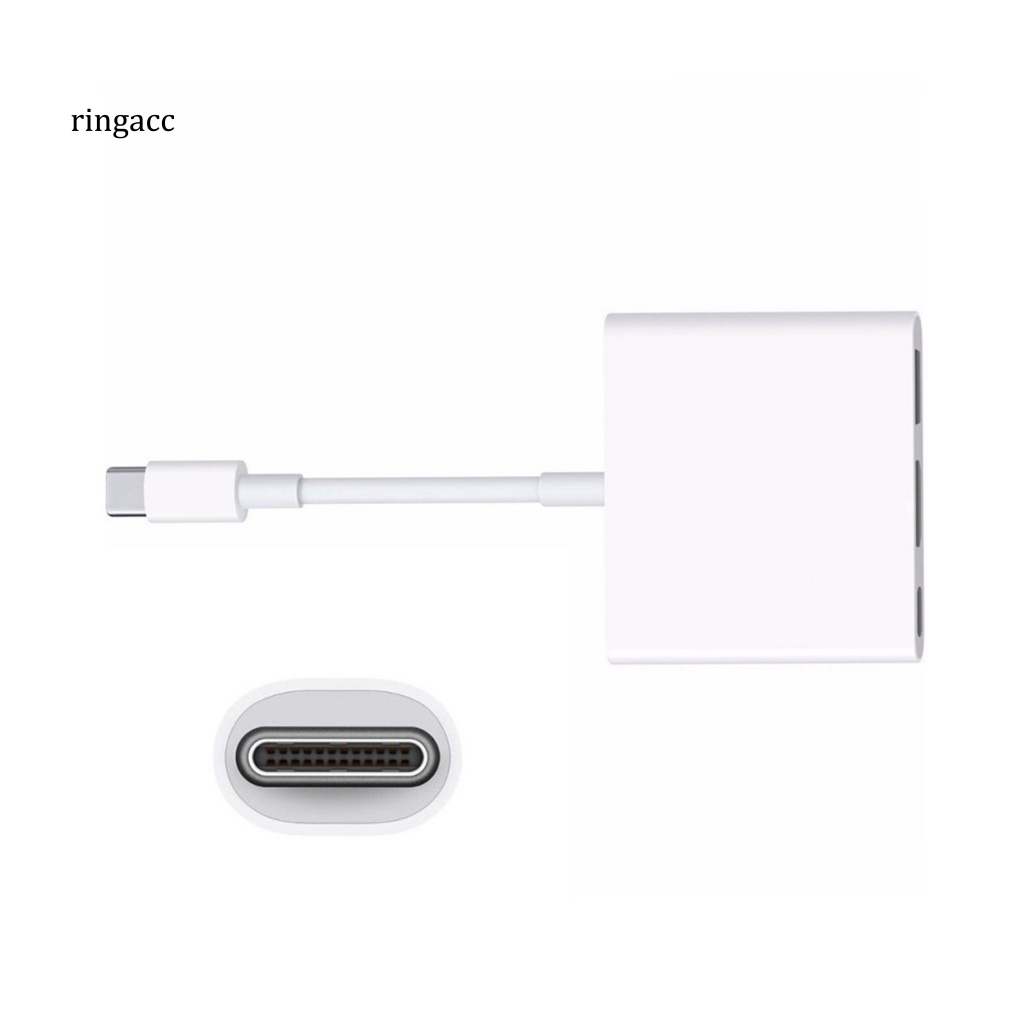 Cáp Chuyển Đổi RGA 3 Trong 1 USB C Sang 4K HDMI USB 3.0 Type-C PD Cho Màn Hình