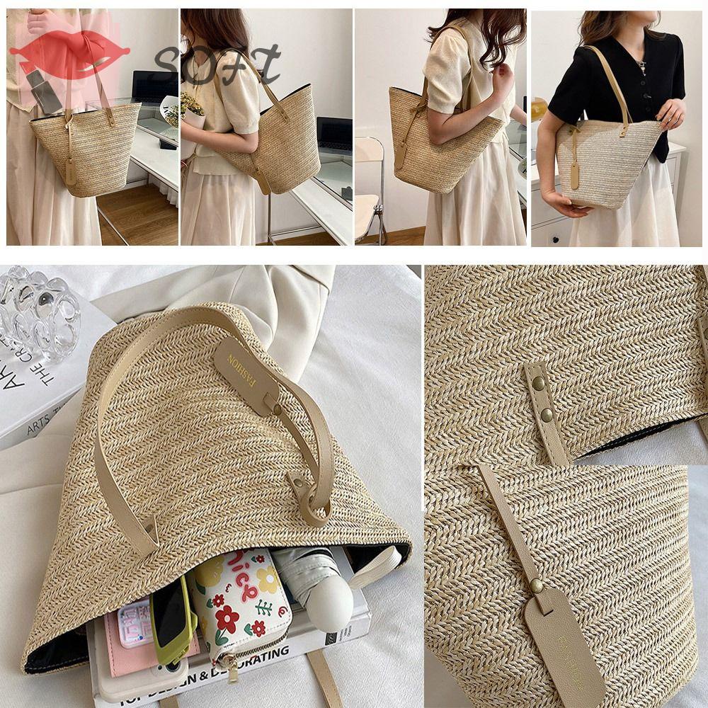 Túi Rơm Dệt Phụ Kiện Thời Trang Mùa Hè Cho Nữ
