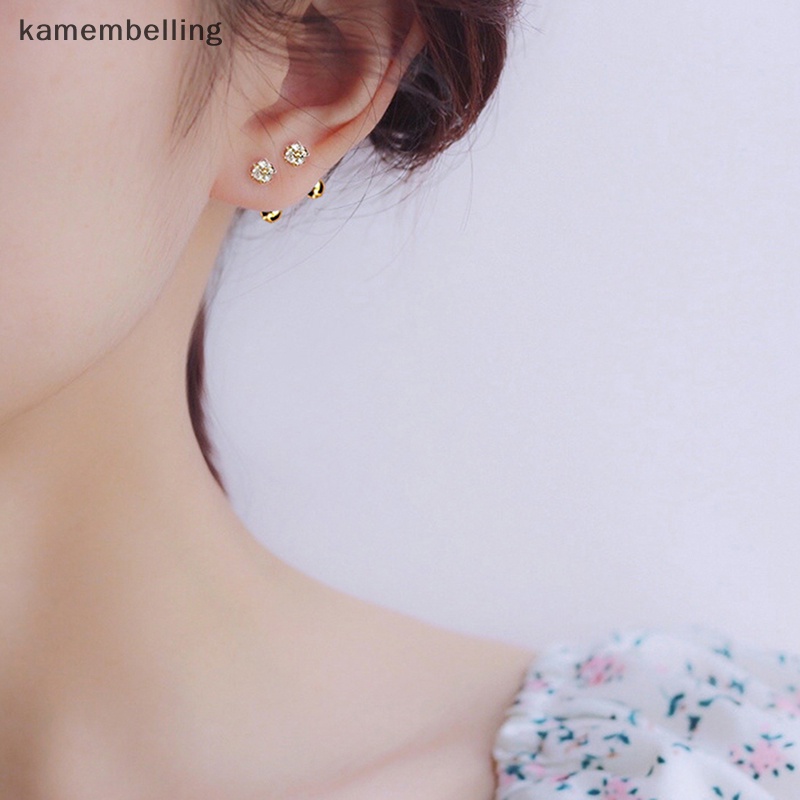 1 Đôi Khuyên Tai Hình Học Xoắn Ốc Đính Đá Zircon Cho Nữ